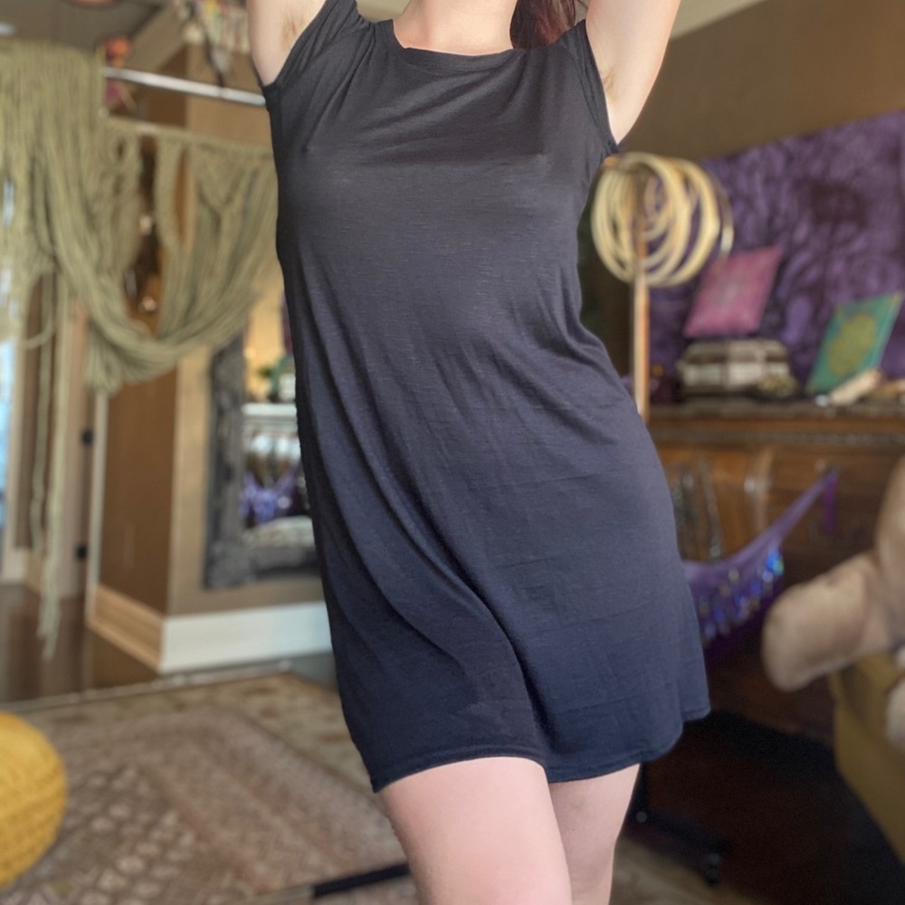 Sexy Simple Black & Grey Mini Dress Simple - Picture 2 of 16